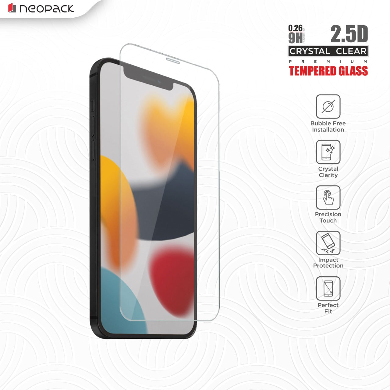 2.5D Clear Tempered Glass for iPhone 15 Plus