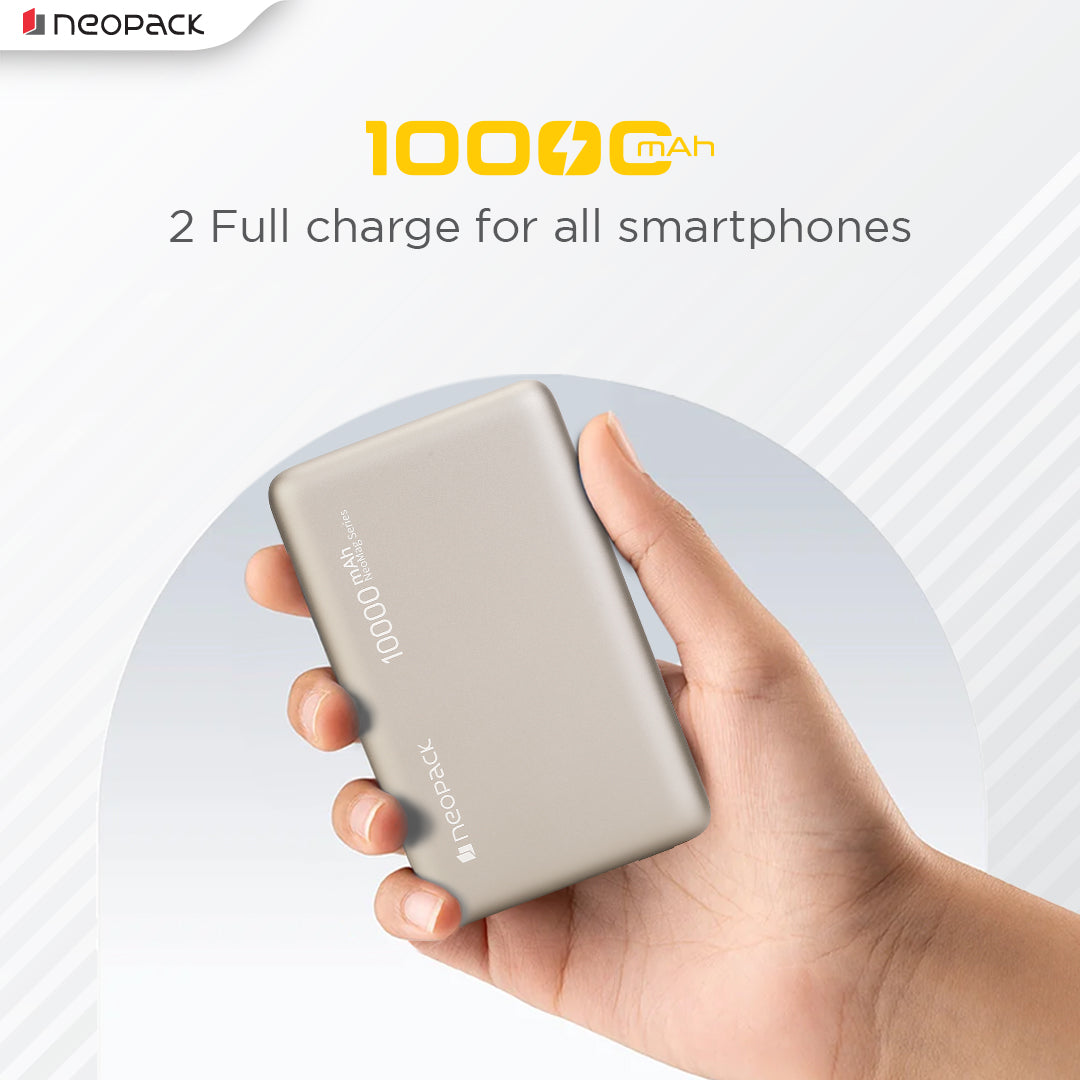 Rapid Qi2 Fast Charging Magsafe Power Bank 10000 mAH with Wireless Charging @ 15W & Type C @ 20W (Titanium)