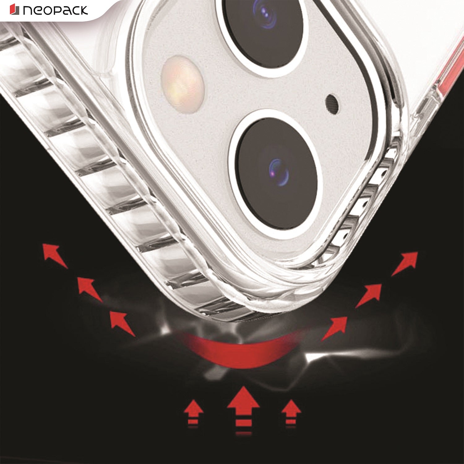 Clear Shockproof Hybrid Case for iPhone 13 Pro (Transparent)
