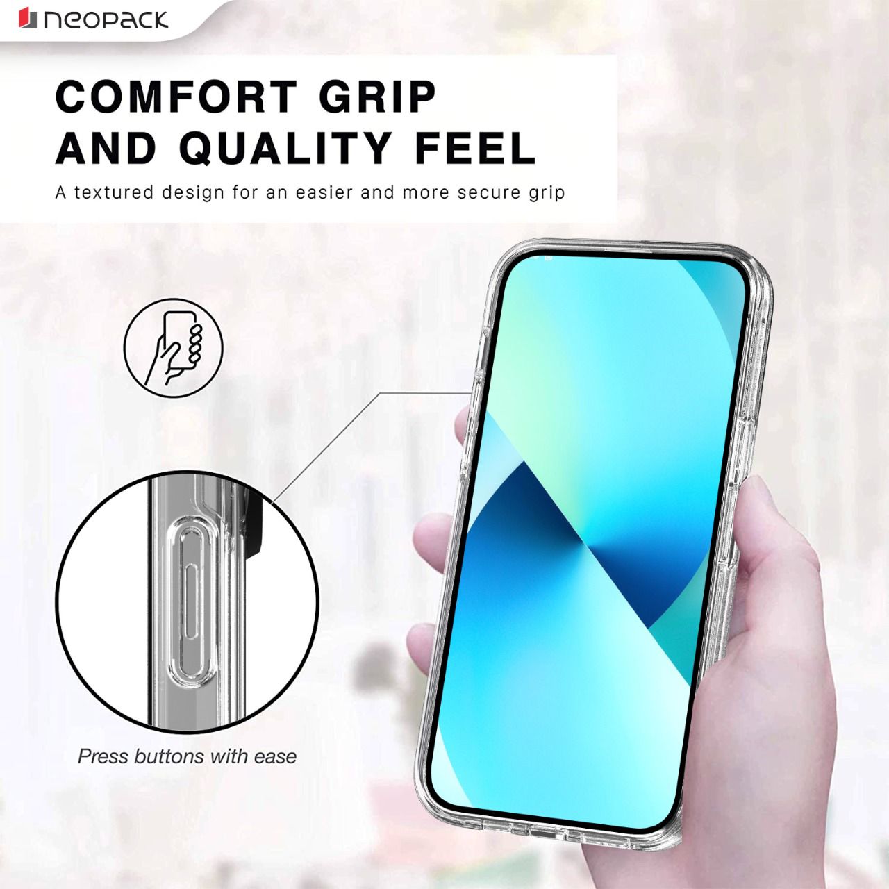 Drop Tested Hybried Case for iPhone 14 Pro (Clear)