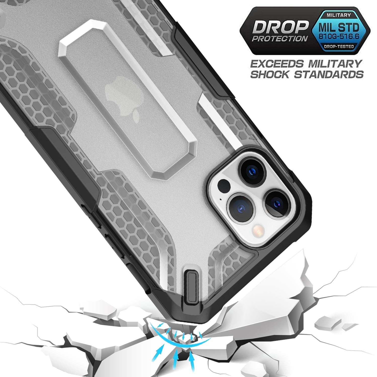 Drop Tested Defender Case for iPhone 13 Pro (Black)
