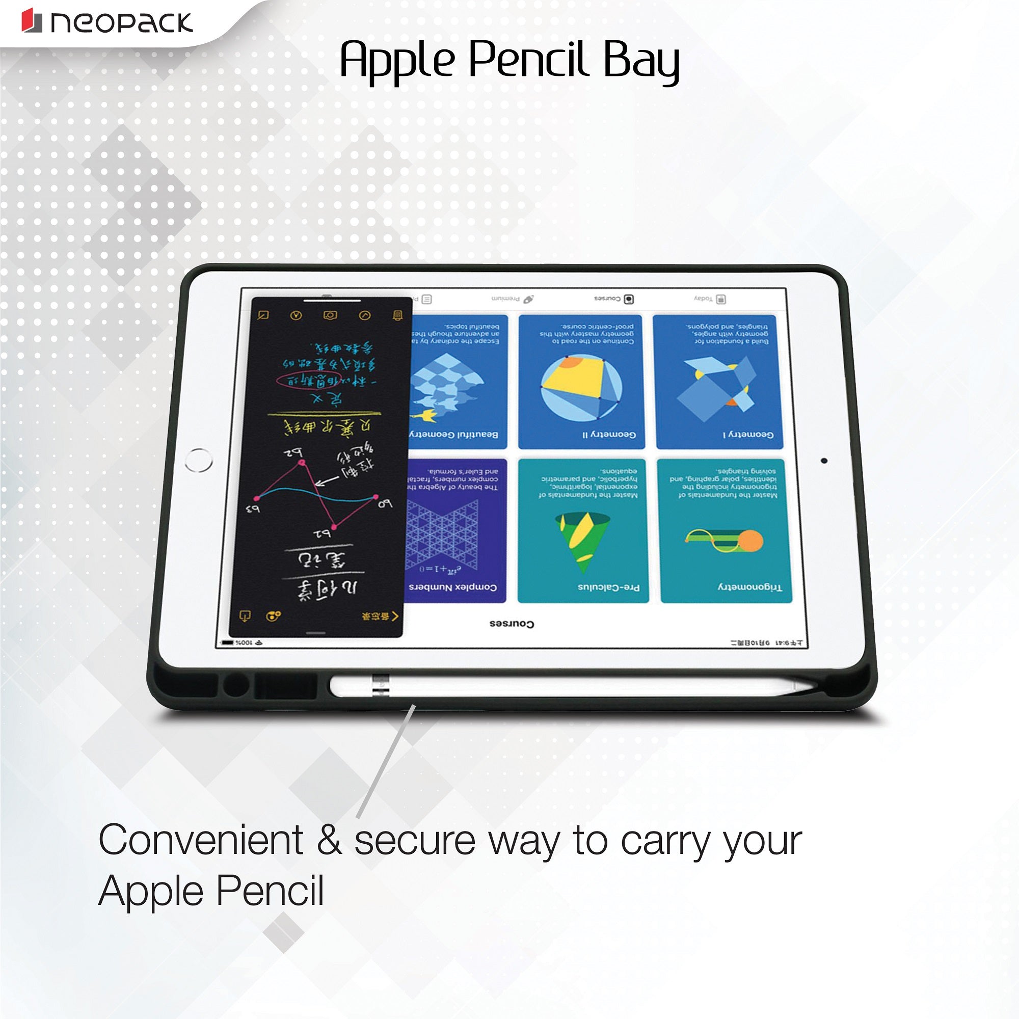 Delta Case with Apple Pencil Holder for iPad 9.7