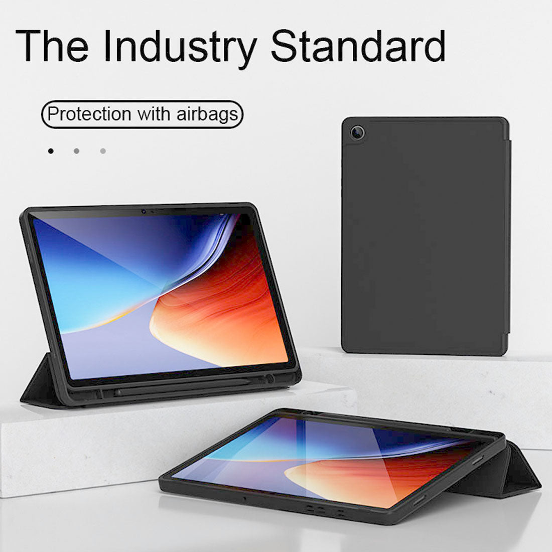 Slim Trifold Cover with S Pen Holder for Samsung Galaxy Tab A9+ 11-inch (Black)