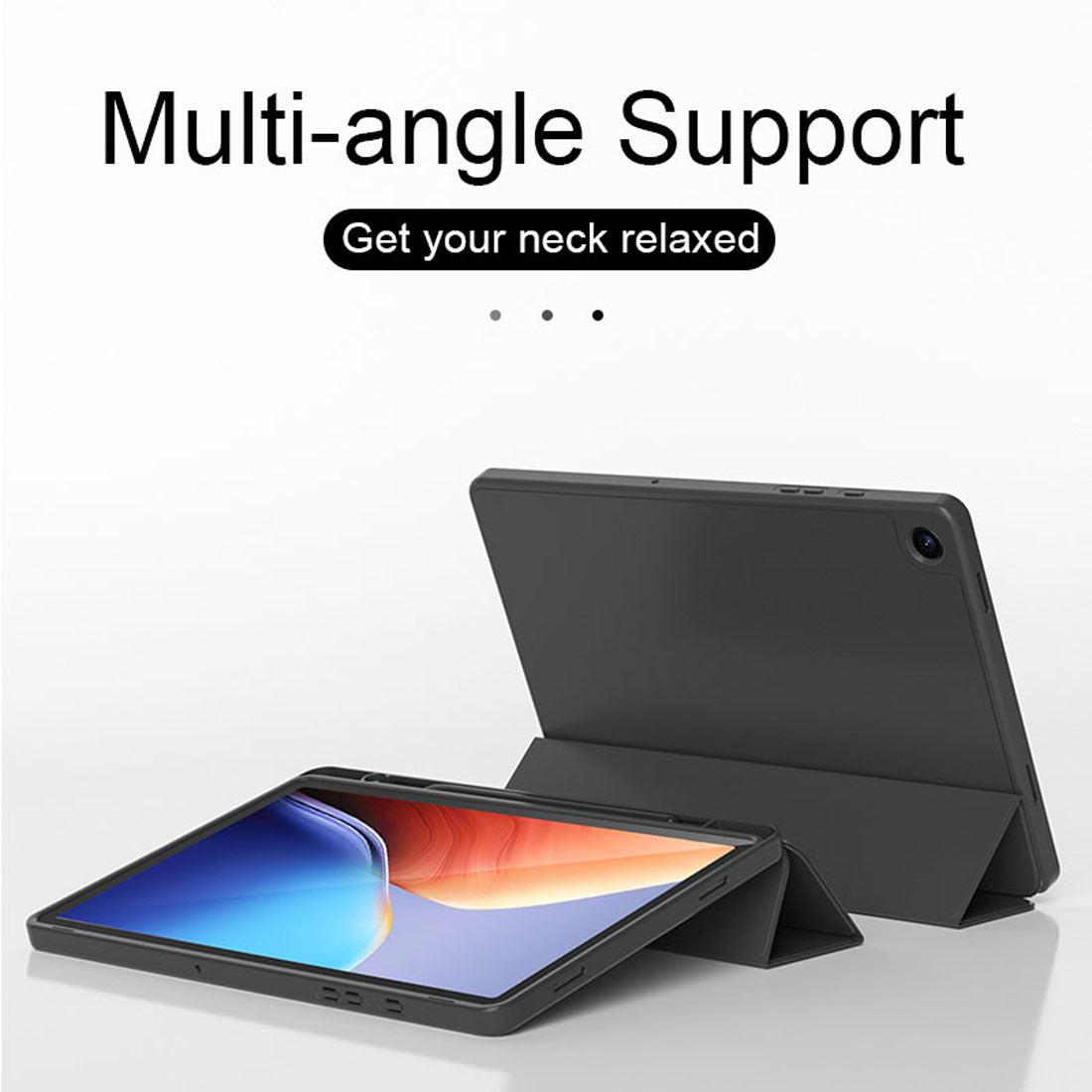 Slim Trifold Cover with S Pen Holder for Samsung Galaxy Tab A9+ 11-inch (Black)