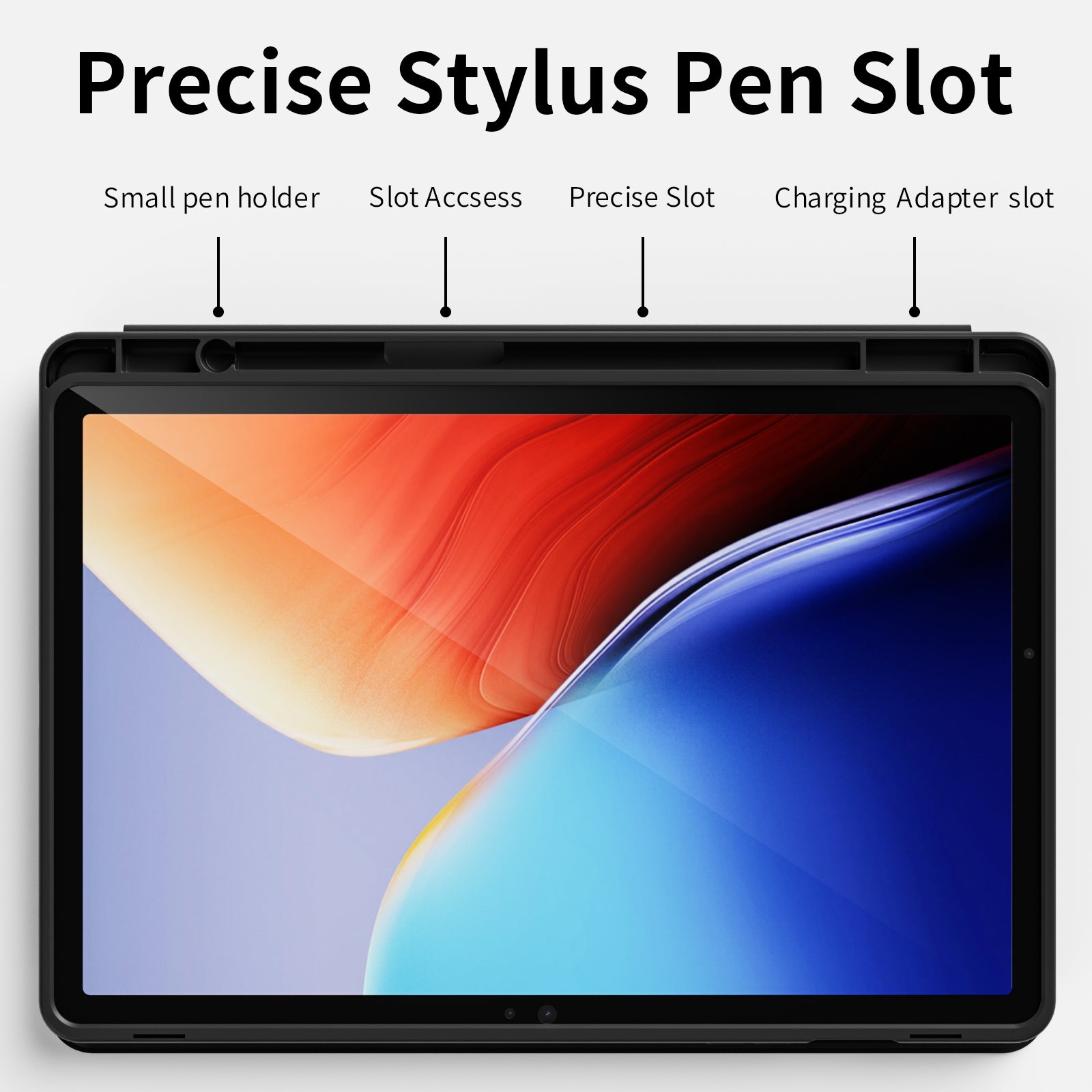 Slim Trifold Cover with S Pen Holder for Samsung Galaxy Tab S9 11-Inch (Black)