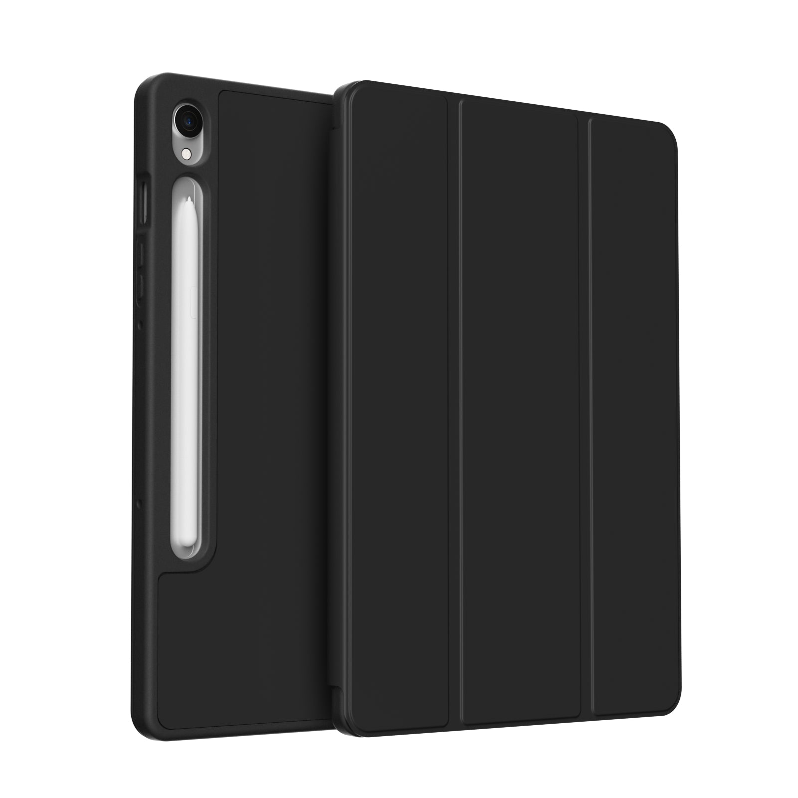 Slim Trifold Cover with S Pen Holder for Samsung Galaxy Tab S9 11-Inch (Black)