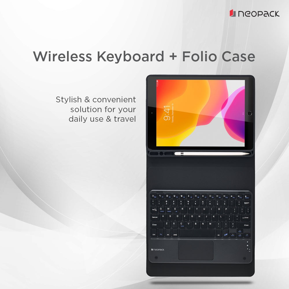 Keyboard Folio Case with Trackpad for iPad Air 10.9, Fits: 4th & 5th Gen