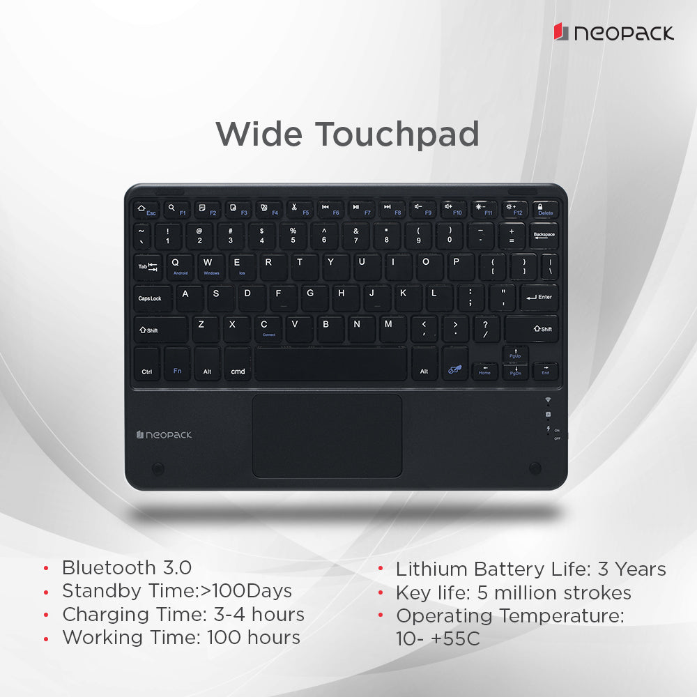 Keyboard Folio Case with Trackpad for iPad Air 10.9, Fits: 4th & 5th Gen