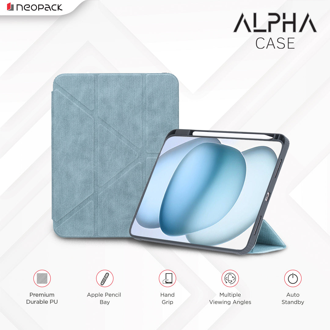 Alpha Case with Apple Pencil Holder for iPad 10.9, Fits: 10th Gen and iPad A16, Fits: 11th Gen. (Sage Green)