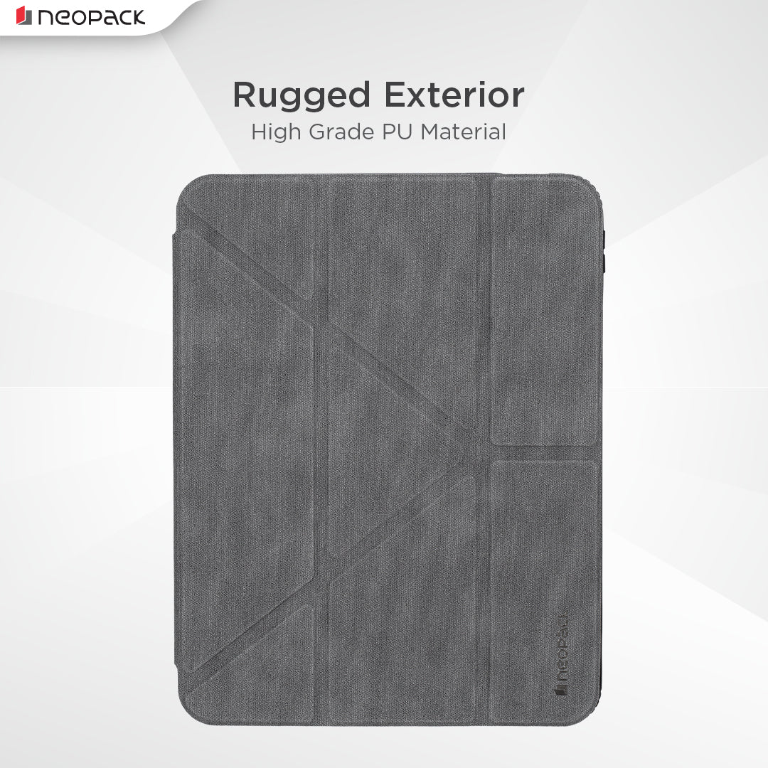 Alpha Case with Apple Pencil Holder for iPad 10.9, Fits: 10th Gen and iPad A16, Fits: 11th Gen. (Space Grey)