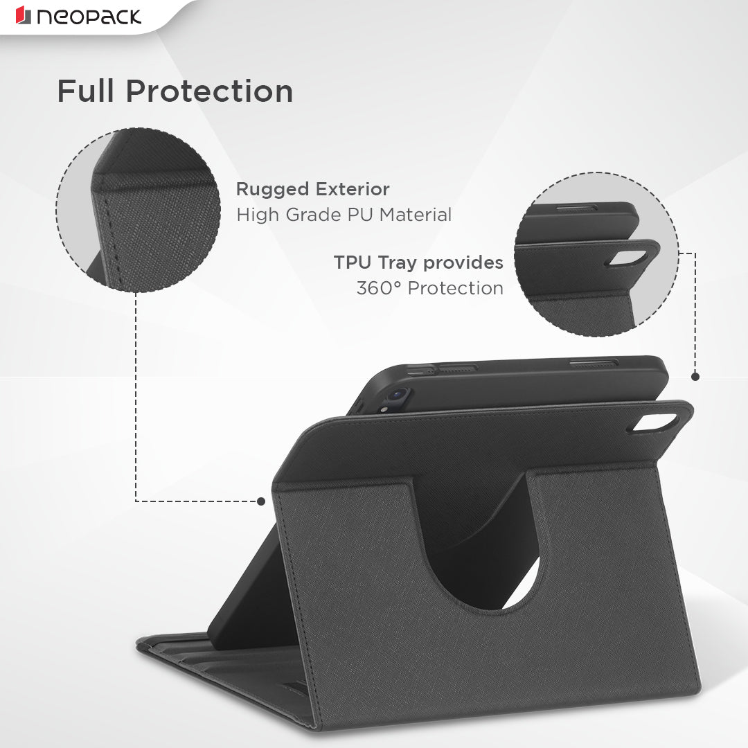 Swivo Rotary Case with Pencil Holder for iPad 10th Generation & A16 Model (Black)