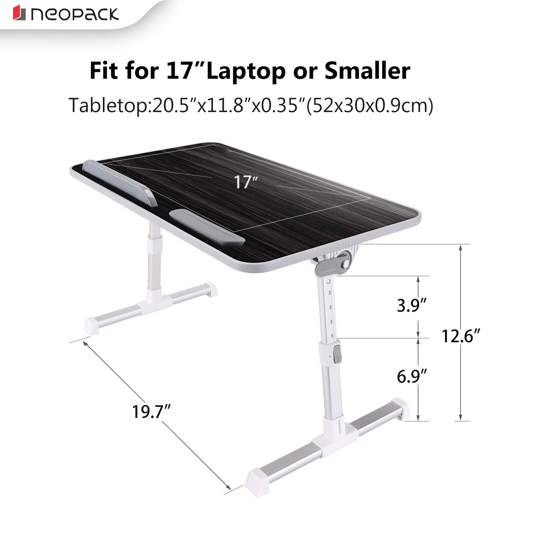 Ergonomic Laptop Table with Foldable Legs (Fits: 13