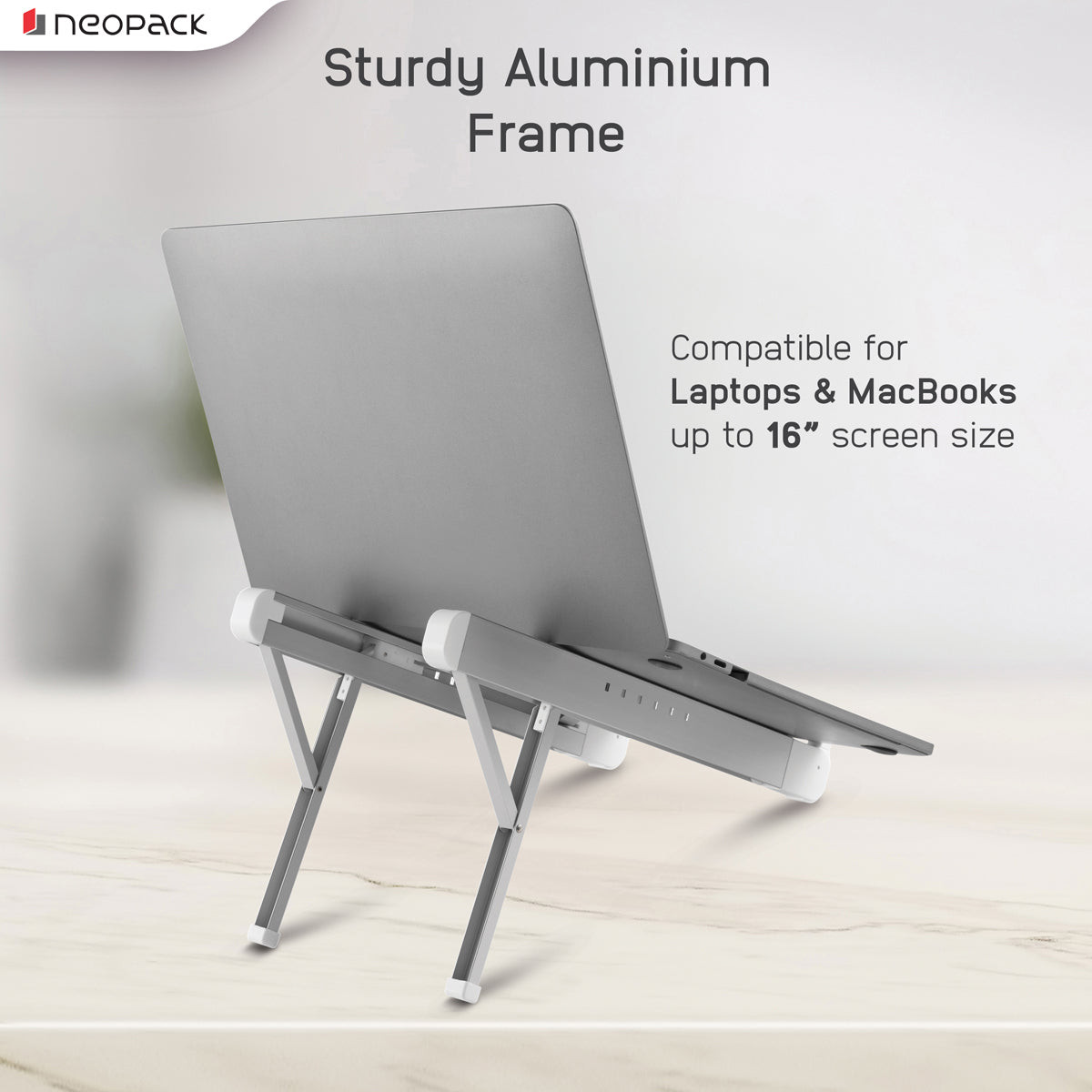 Portable Aluminum Laptop Riser for 13
