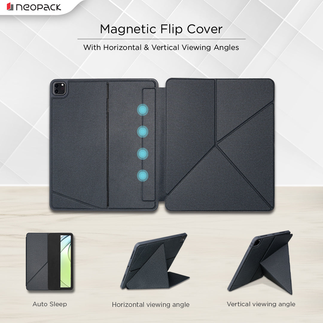 Magnetic Smart Cover with Detachable Keyboard for iPad Pro 11 - 2024 Model (Black)