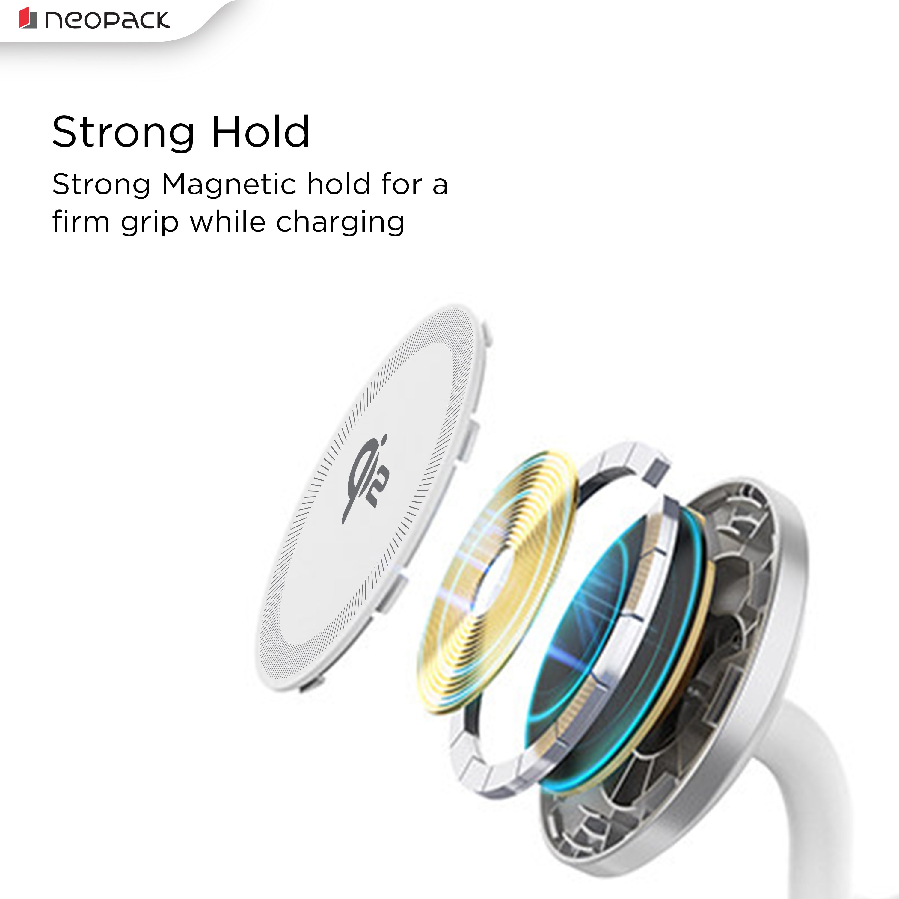 Magleap Trio 3 IN 1 Wireless Charging Stand 22.5W Compatible With iPhone, Apple Watch & Airpod (Silver)