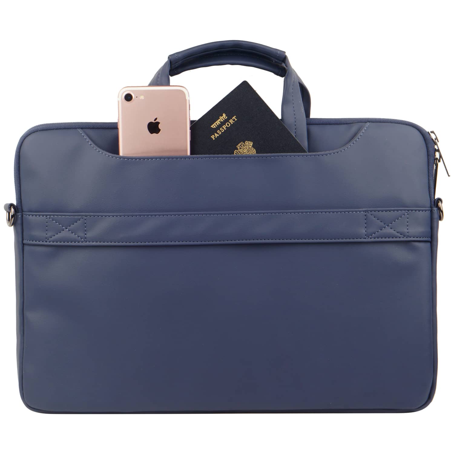 Leather Sleeve with Pouch for Upto 14.2