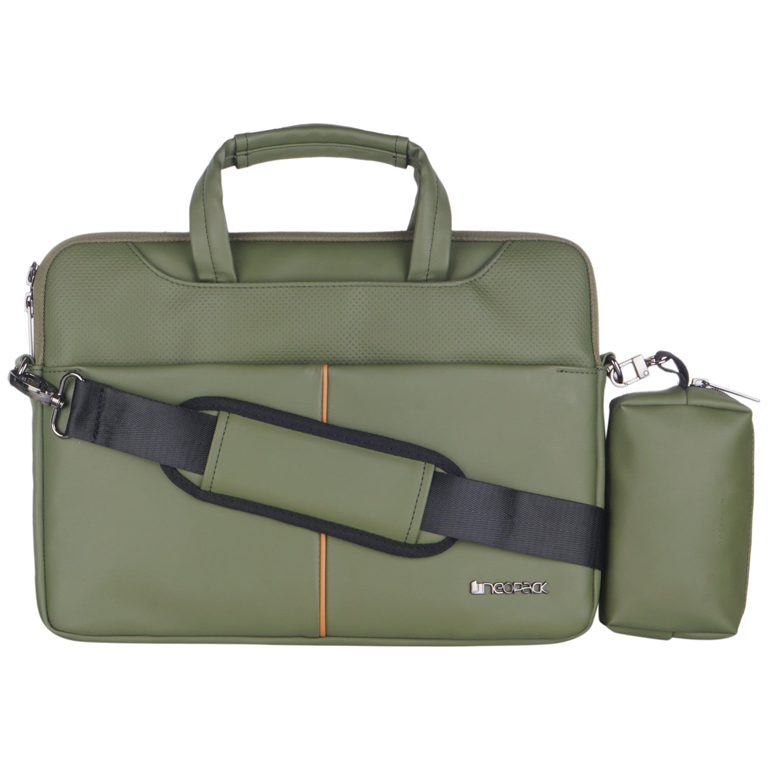 Leather Sleeve with Pouch for Upto 14.2