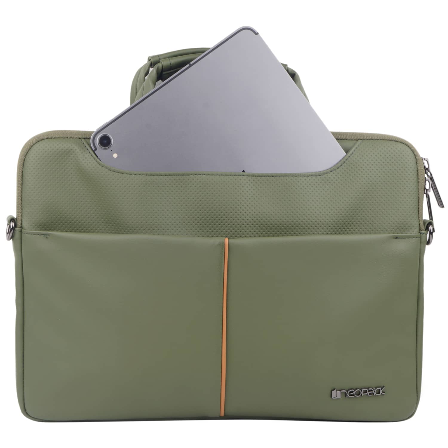 Leather Sleeve with Pouch for Upto 14.2