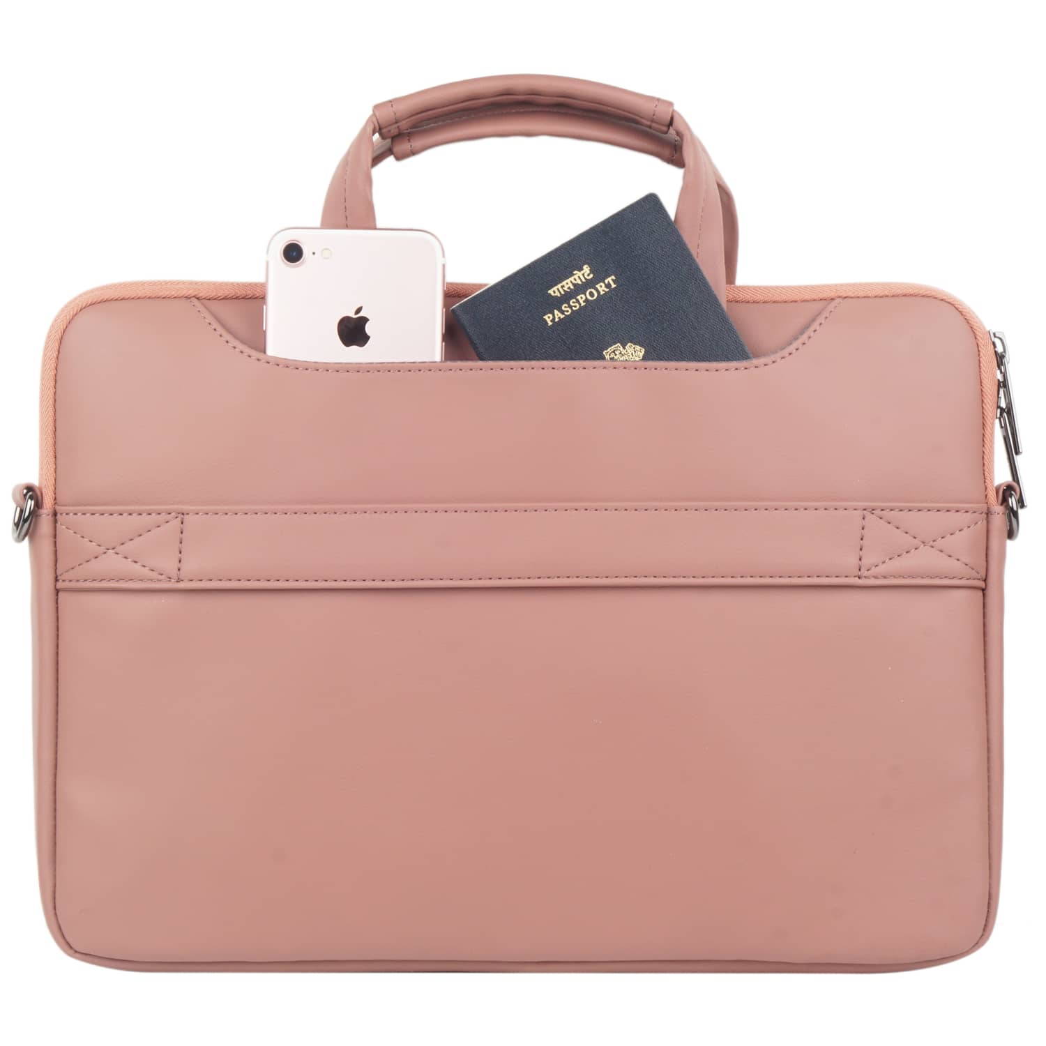 Leather Sleeve with Pouch for Upto 14.2