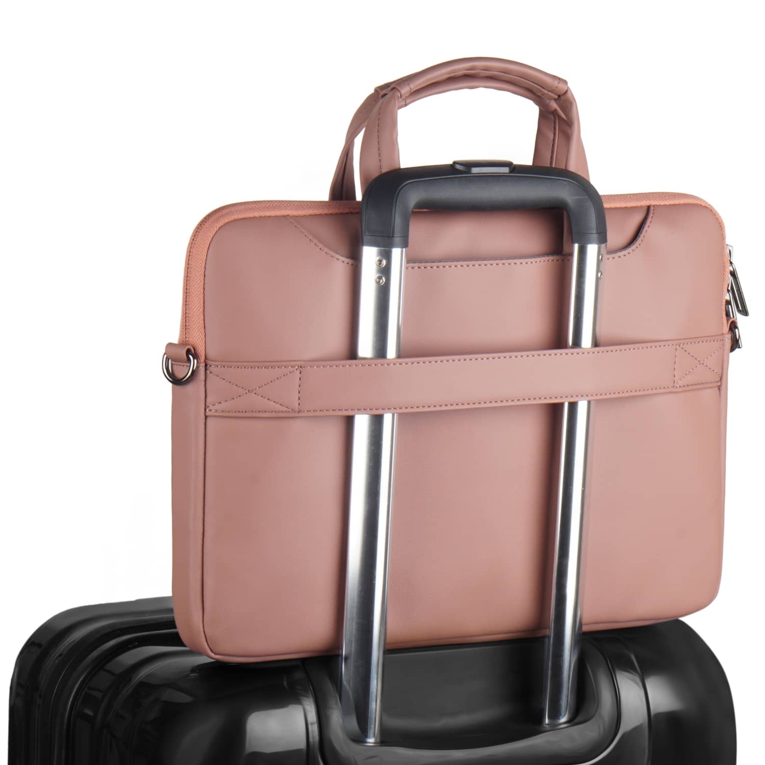 Leather Sleeve with Pouch for Upto 14.2