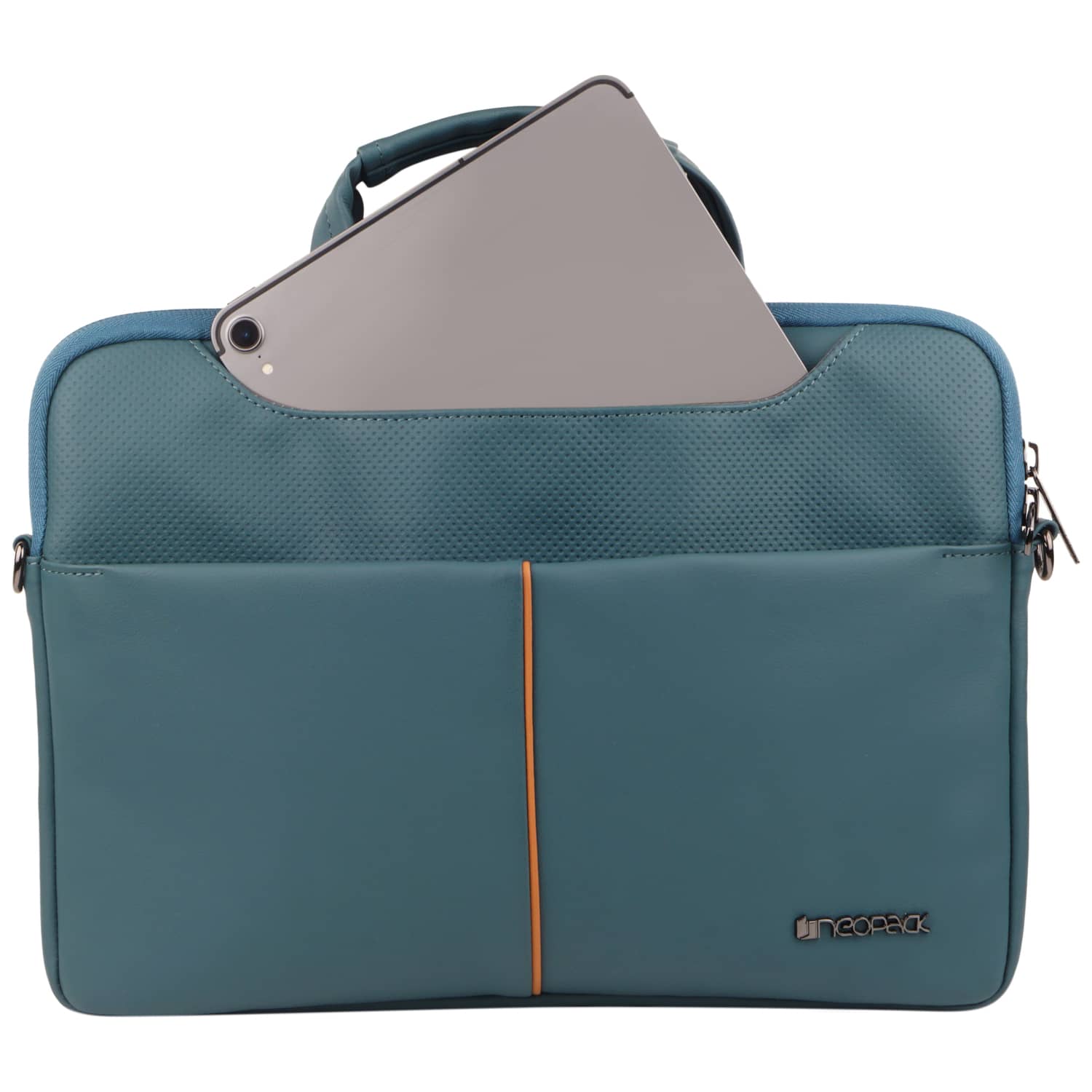Leather Sleeve with Pouch for Upto 14.2