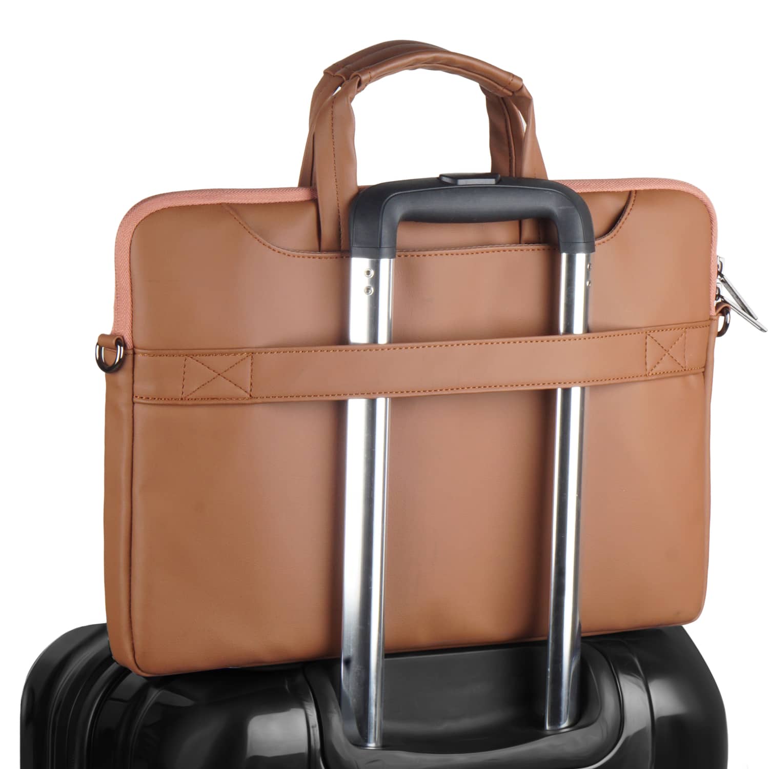 Leather Sleeve with Pouch for Upto 16.2