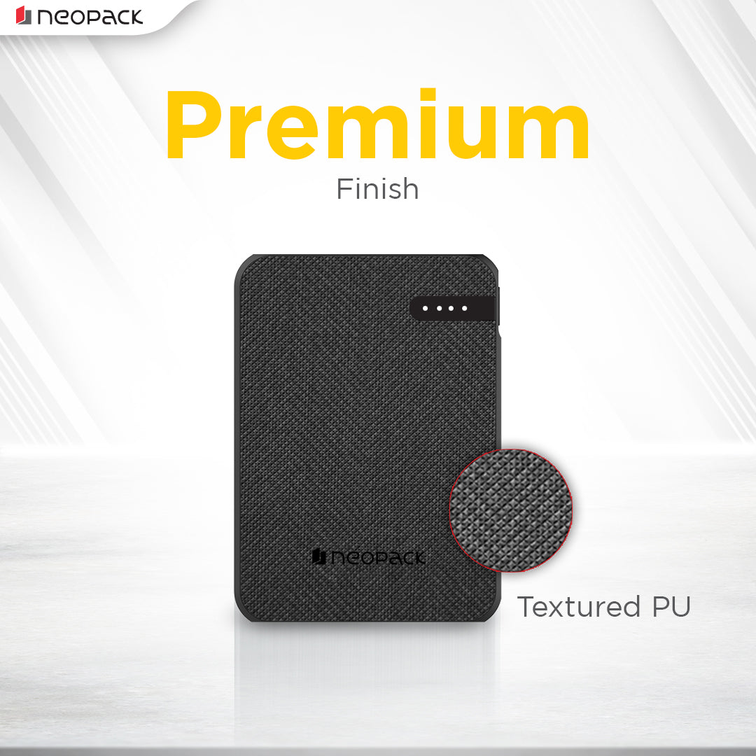 Bolt 10000 mAH Power Bank with Dual USB-C Port @ 20W Fast Charging Outputs (Black)