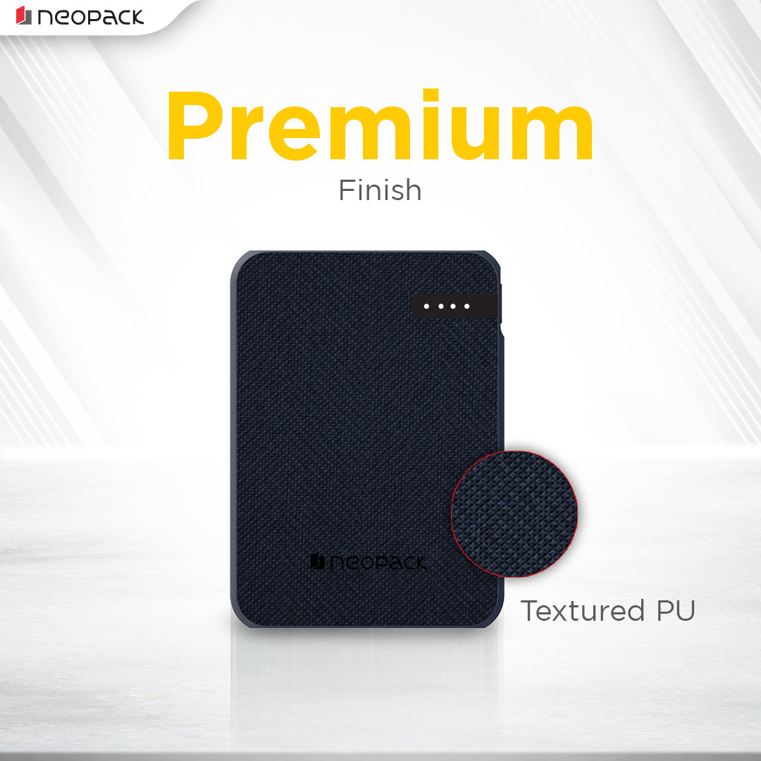 Bolt 10000 mAH Power Bank with Dual USB-C Port @ 20W Fast Charging Outputs (Navy Blue)