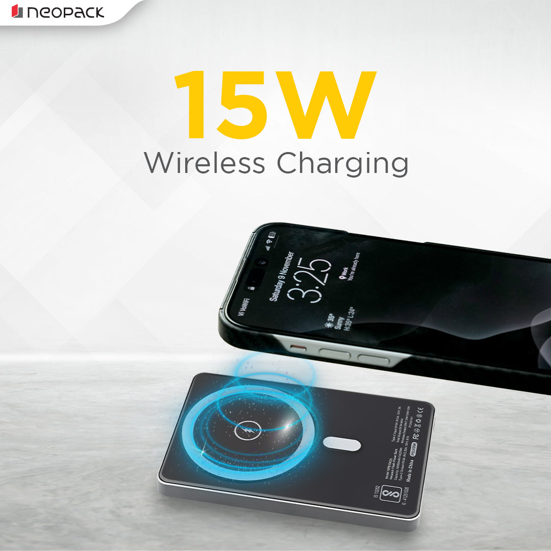 Flash MagSafe Power Bank 10000 mAh with Compatible Wireless Charging @ 15W & Type C @ 20W (Space Grey)