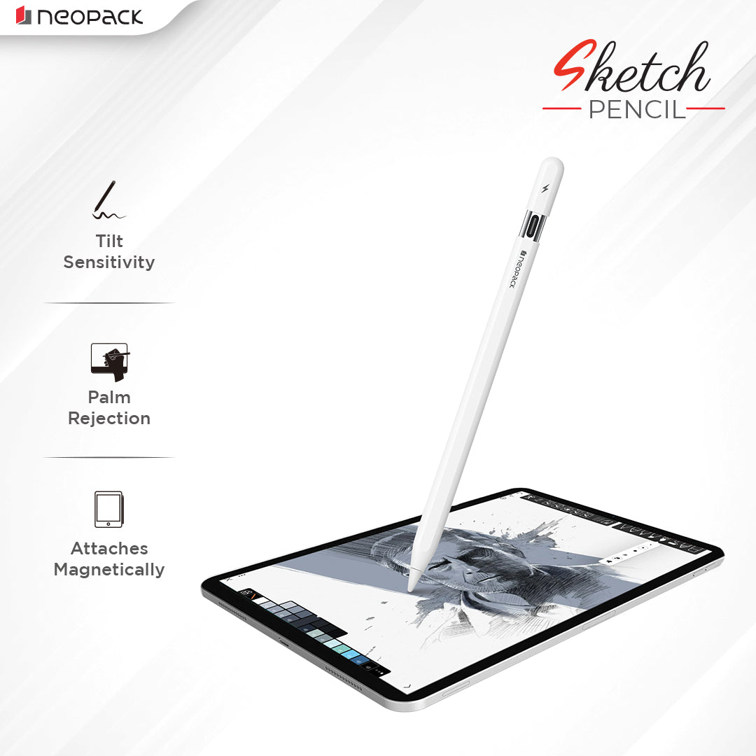 Sketch Pencil with USB-C Charging Port (White)