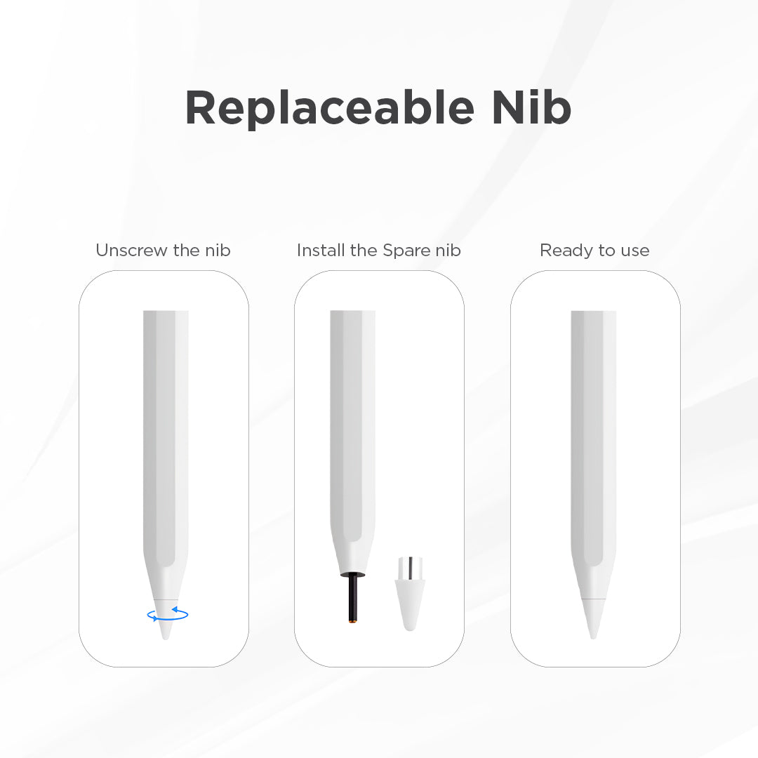 Universal Sketch Pencil with Magnetic Attached and Long Battery Life Compatible with iOS, Android, Windows Touchscreen Devices (White)