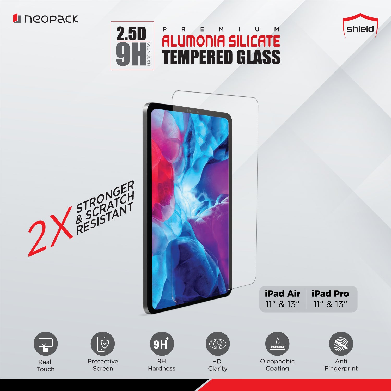 2.5D Clear Tempered Glass For New iPad Pro 13