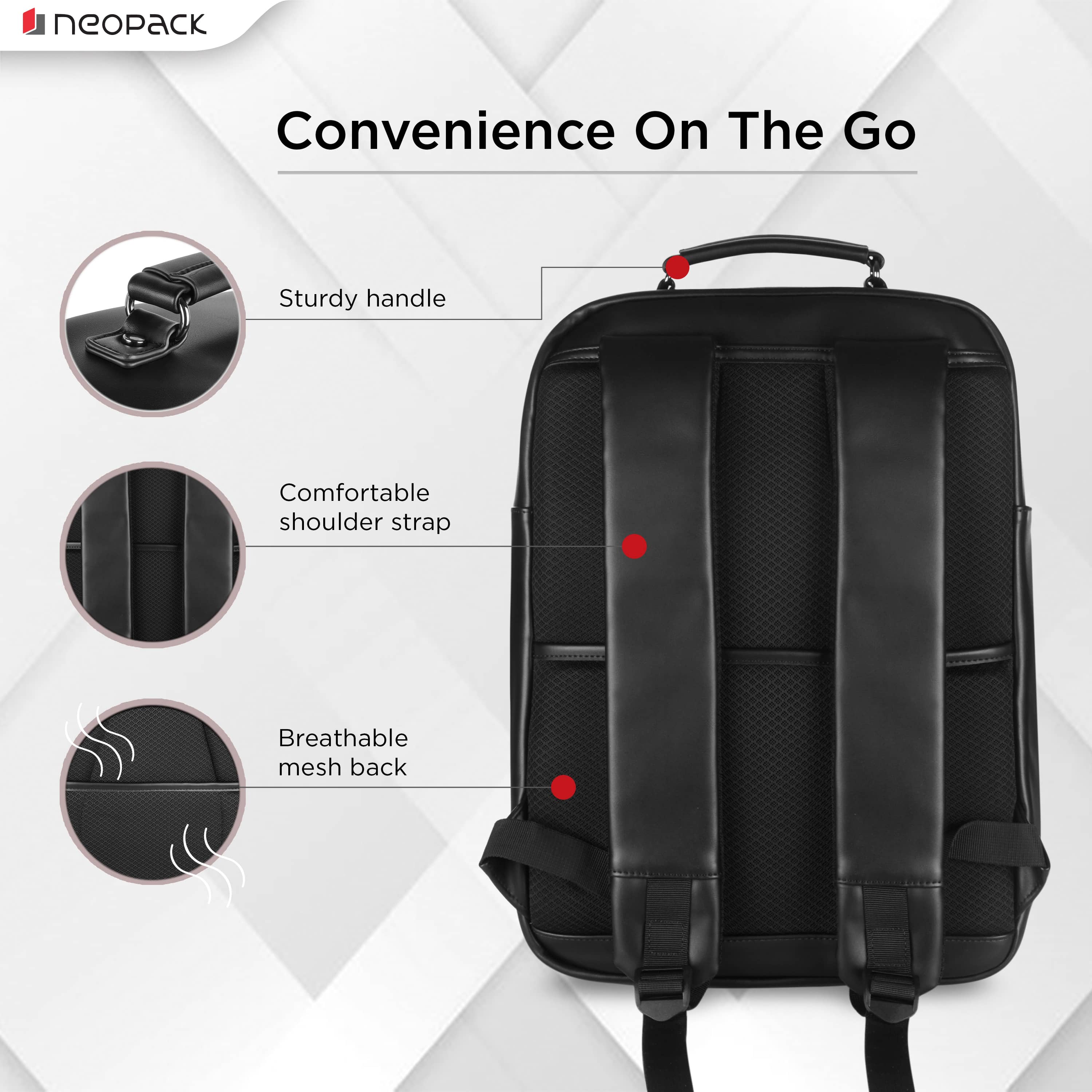 Elegante Secure Anti-Theft Backpack with Finger Print Lock Compatible with Upto 16.2