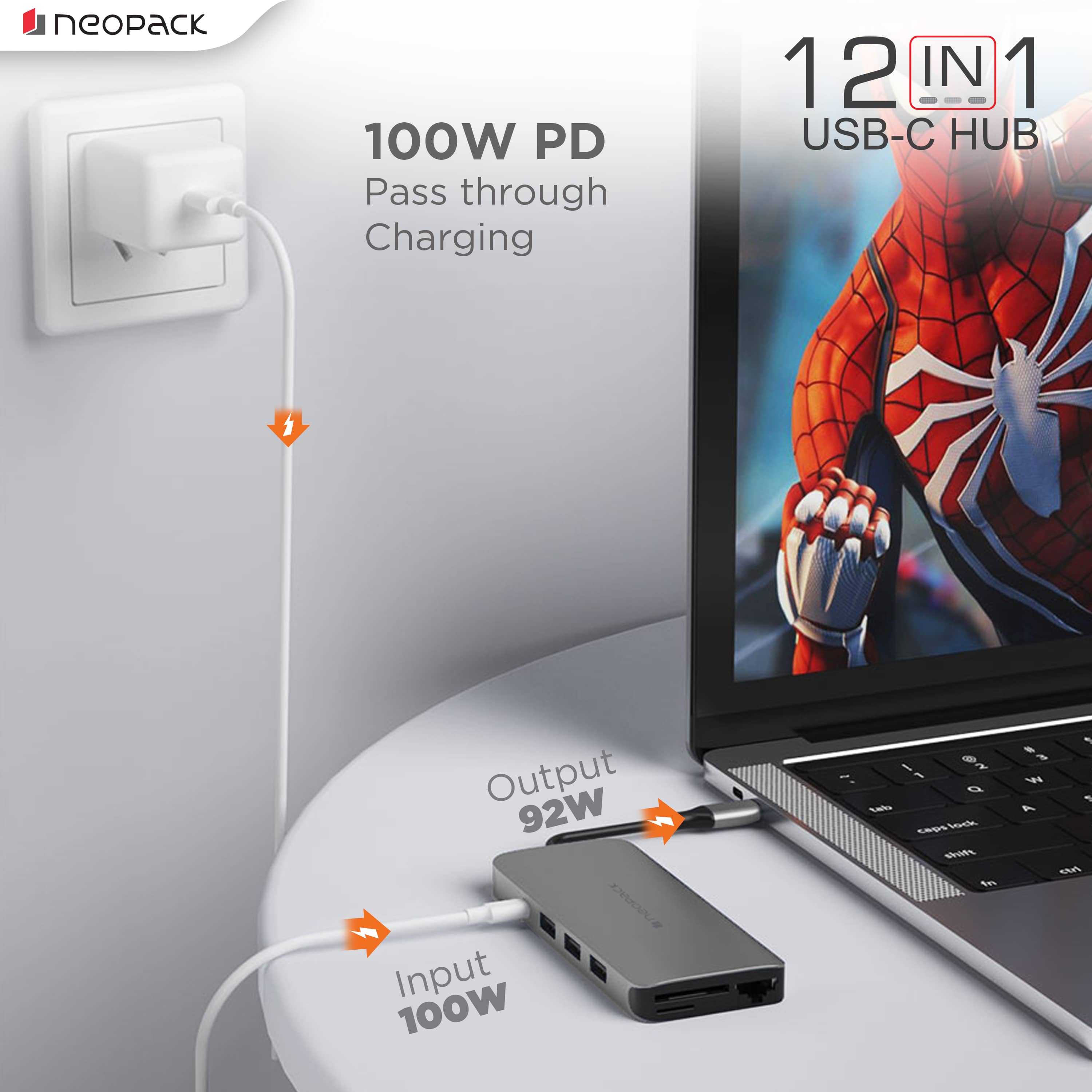 12 in 1 USB C Hub Multiport Adapter (Silver)