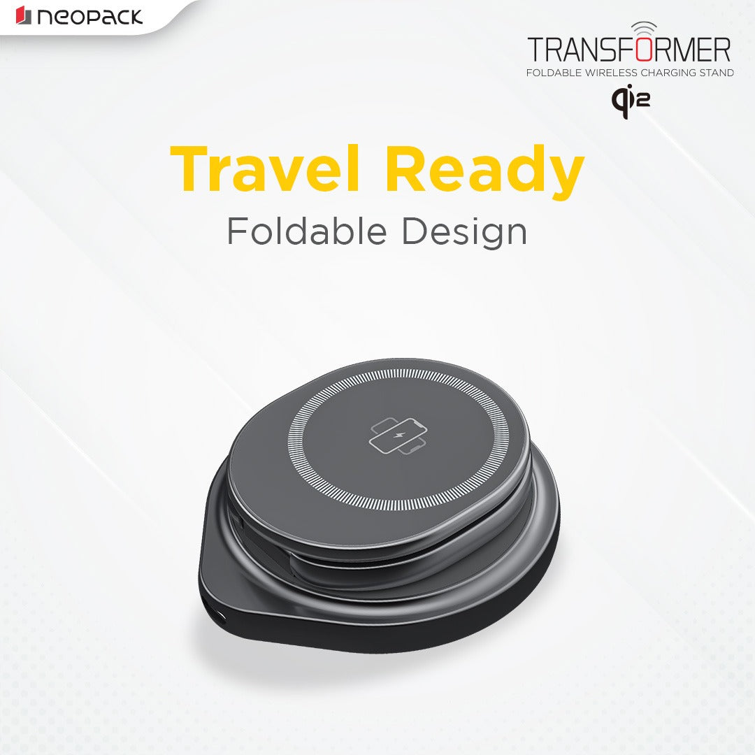 Transformer 3IN1 Wireless Charger Qi2 22.5W Compatible with iPhone, Apple Watch & Airpod (Grey)