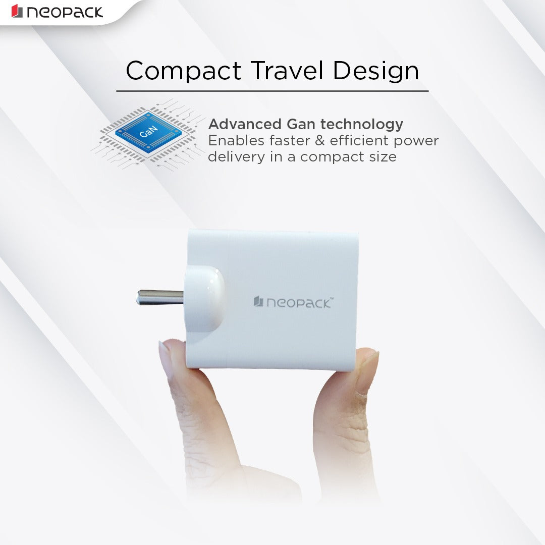 Power Cube 45W Dual Port PD USB C Charger for All Mobile Phones & Tablets (White)