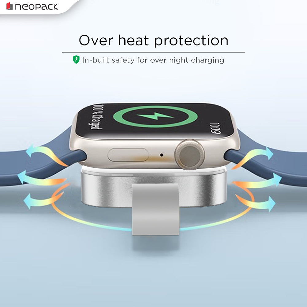 Nano Wireless Charger for Apple Watch, Compatible with All Series 9/8/7/6/5/4/3/2/1/Ultra 2 (White)