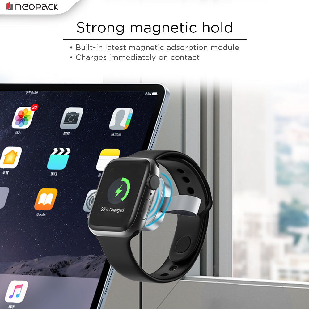 Nano Wireless Charger for Apple Watch, Compatible with All Series 9/8/7/6/5/4/3/2/1/Ultra 2 (White)
