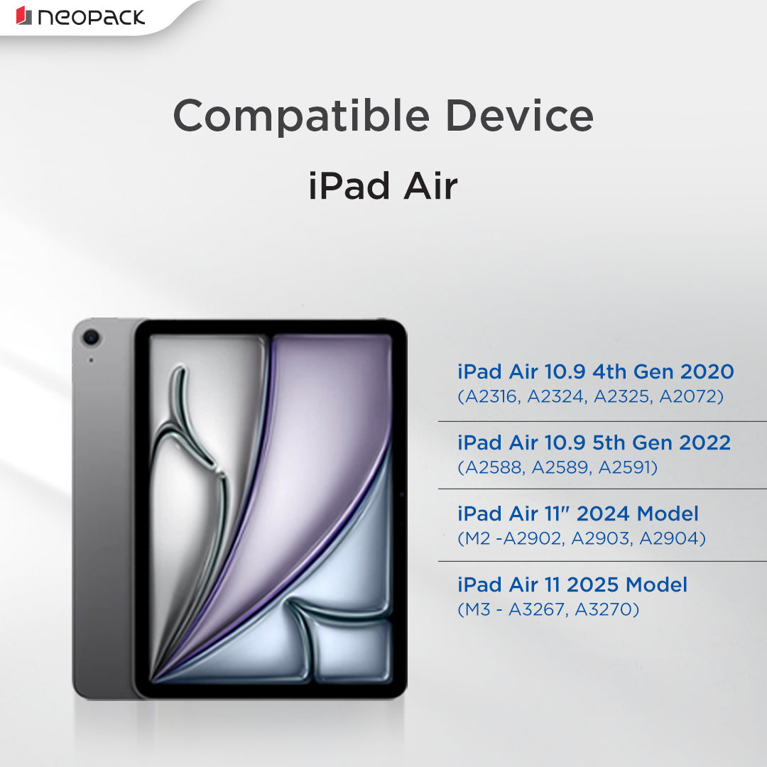 Zenith Y Fold Case with Pencil Holder for iPad Air 10.9, Fits: 4th & 5th Gen. / iPad Air 11", Fits: M2 & M3 Models (Space Grey)