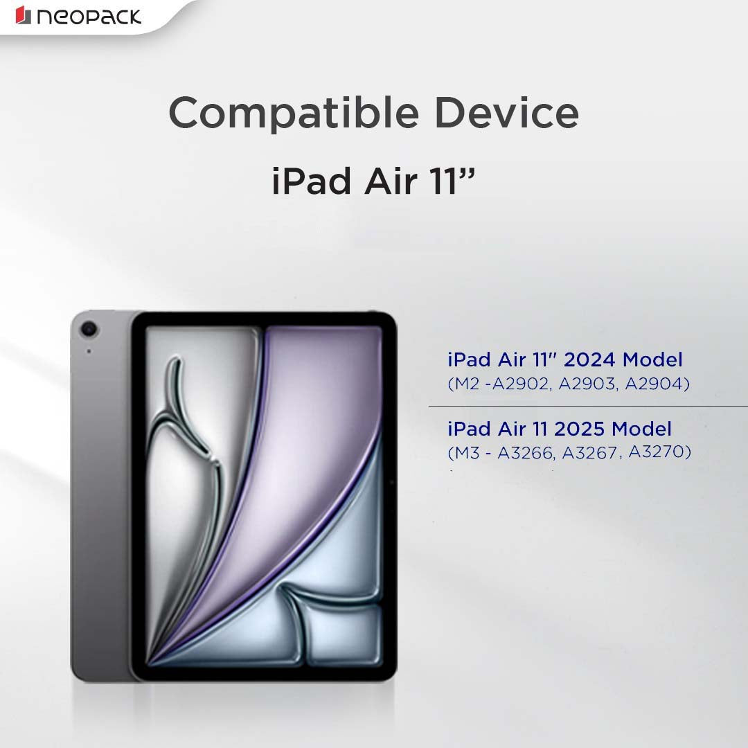 Alpha Case with Apple Pencil Holder for iPad Air 11, Fits: M2 and M3 Models (Blue)