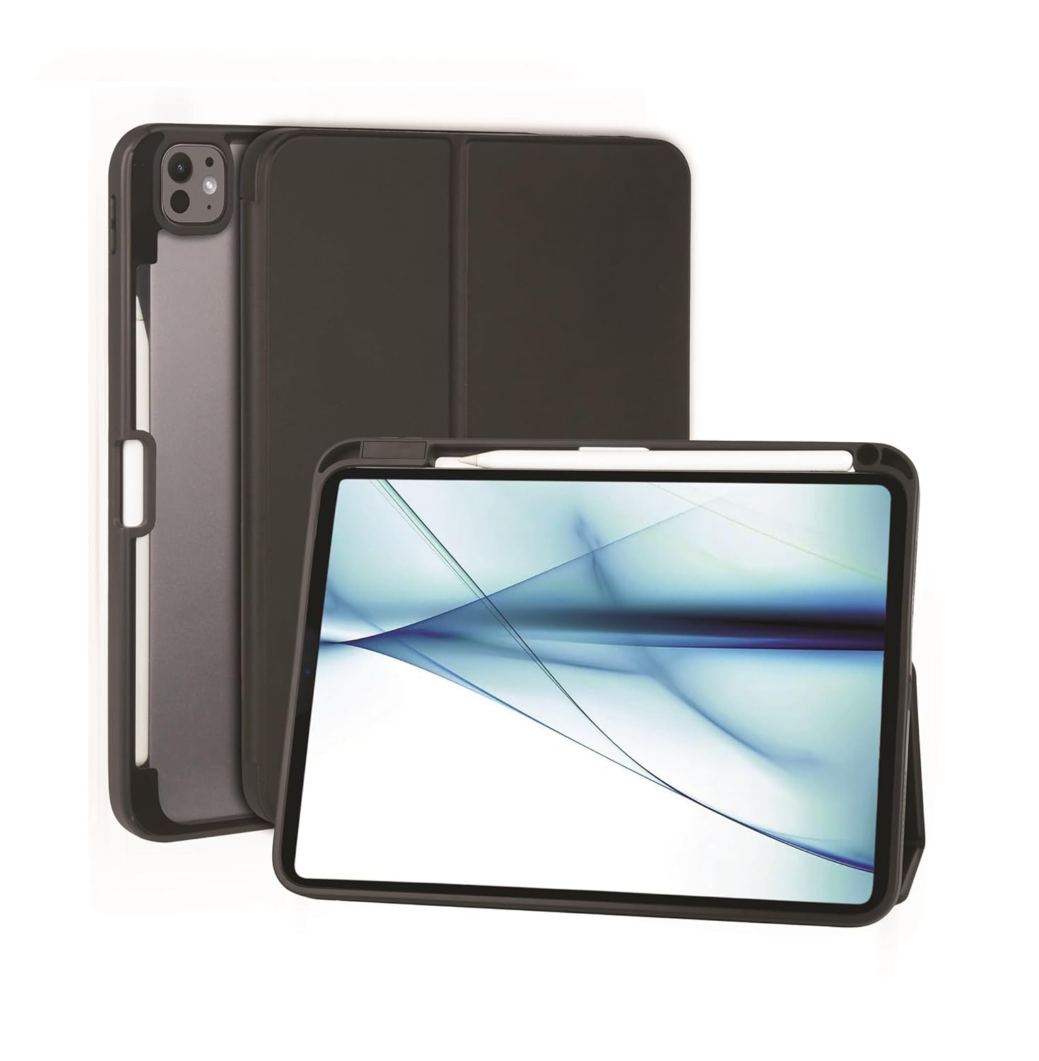 Vista Case with Apple Pencil Holder for iPad Pro 11", Fits M4 & M5 Models (Black)