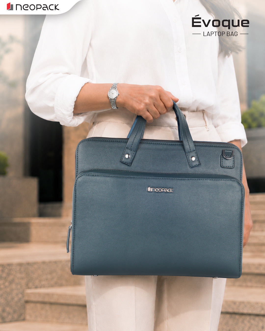 Evoque Slim Laptop Bag Fits Up to 14.2 Inch Macbooks & Laptops (Blue)