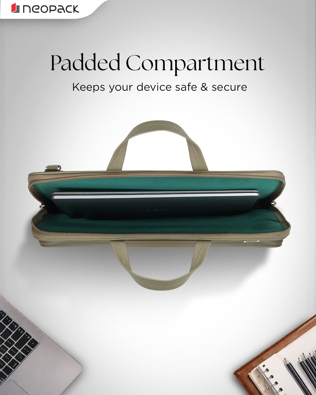 Evoque Slim Laptop Bag Fits Up to 16-Inch Macbooks & Laptops (Olive)