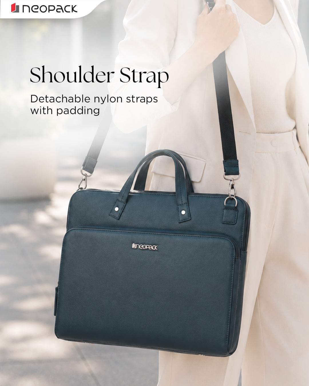Evoque Slim Laptop Bag Fits Up to 14.2 Inch Macbooks & Laptops (Blue)