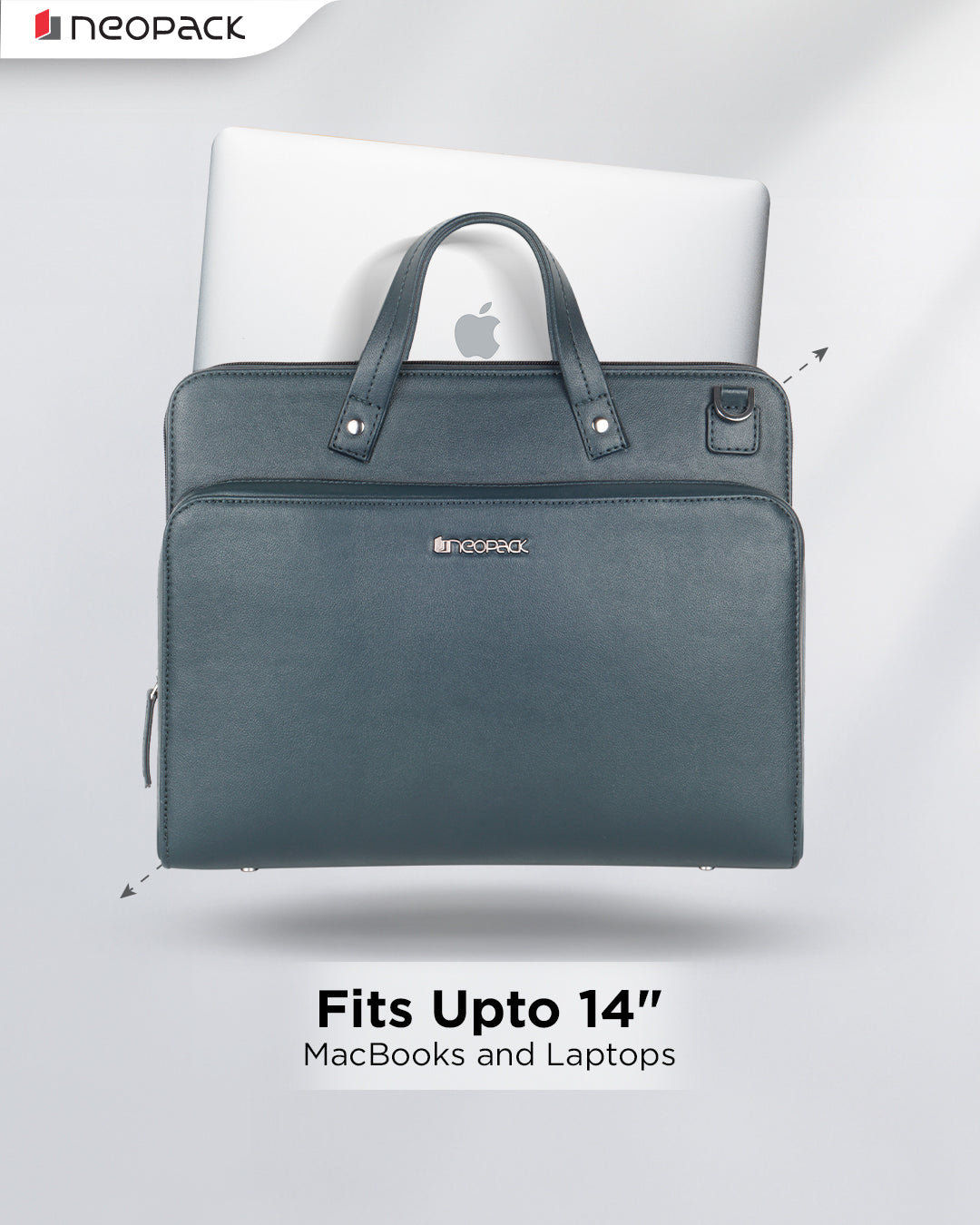 Evoque Slim Laptop Bag Fits Up to 14.2 Inch Macbooks & Laptops (Blue)