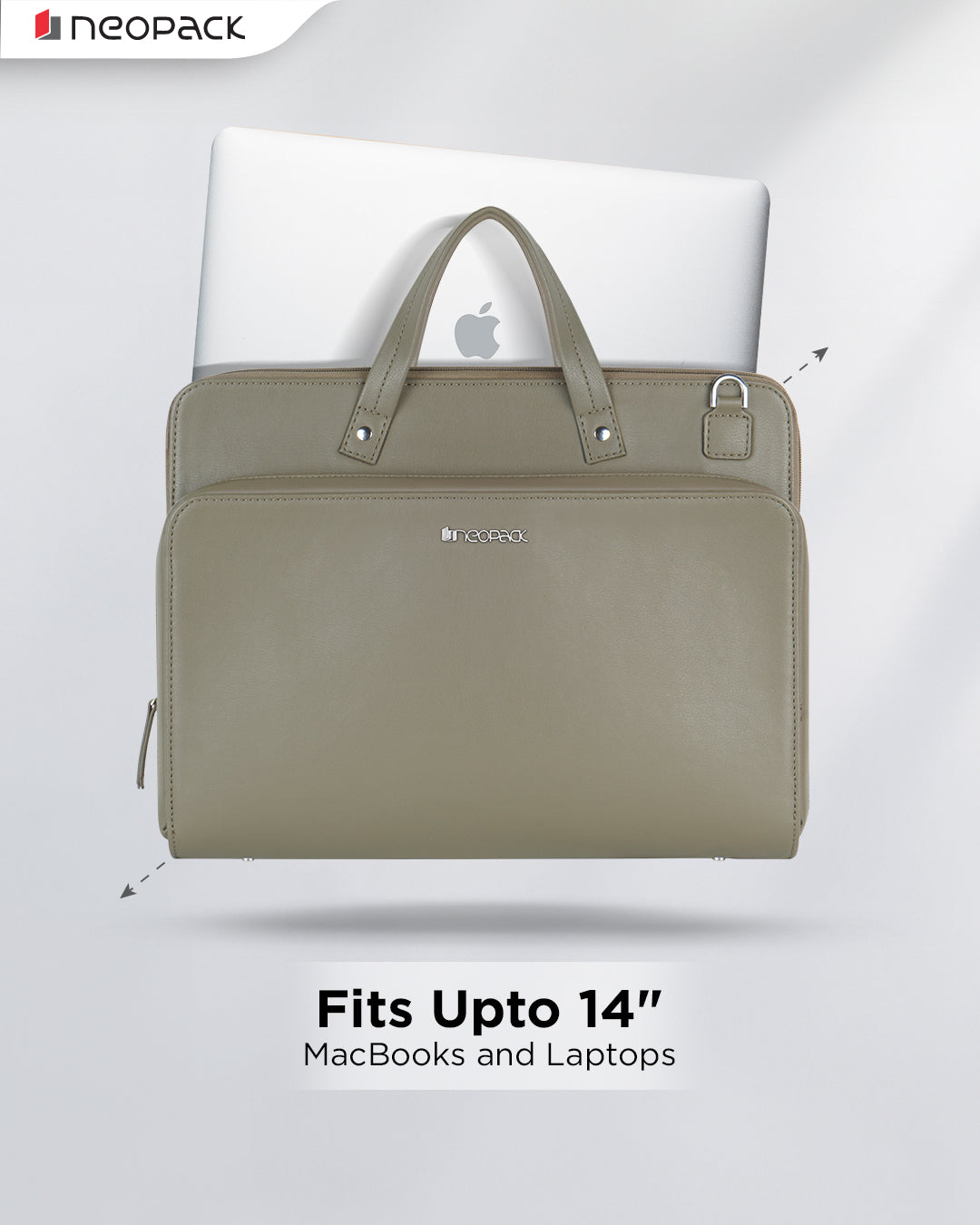 Evoque Slim Laptop Bag Fits Up to 14.2 Inch Macbooks & Laptops (Olive)