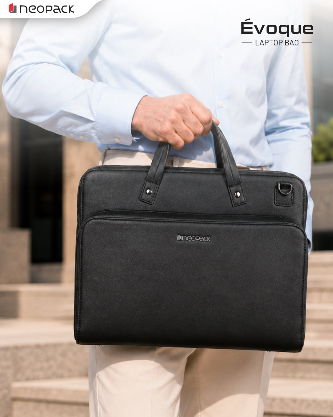 Evoque Slim Laptop Bag Fits Up to 14.2 Inch Macbooks & Laptops (Black)