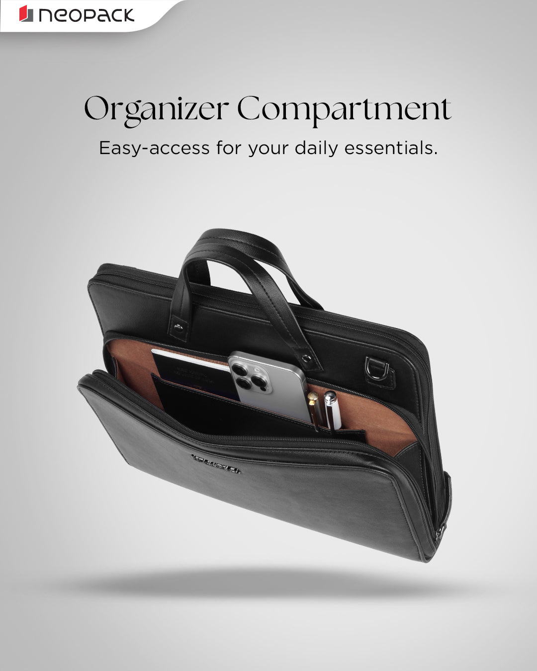 Evoque Slim Laptop Bag Fits Up to 14.2 Inch Macbooks & Laptops (Black)