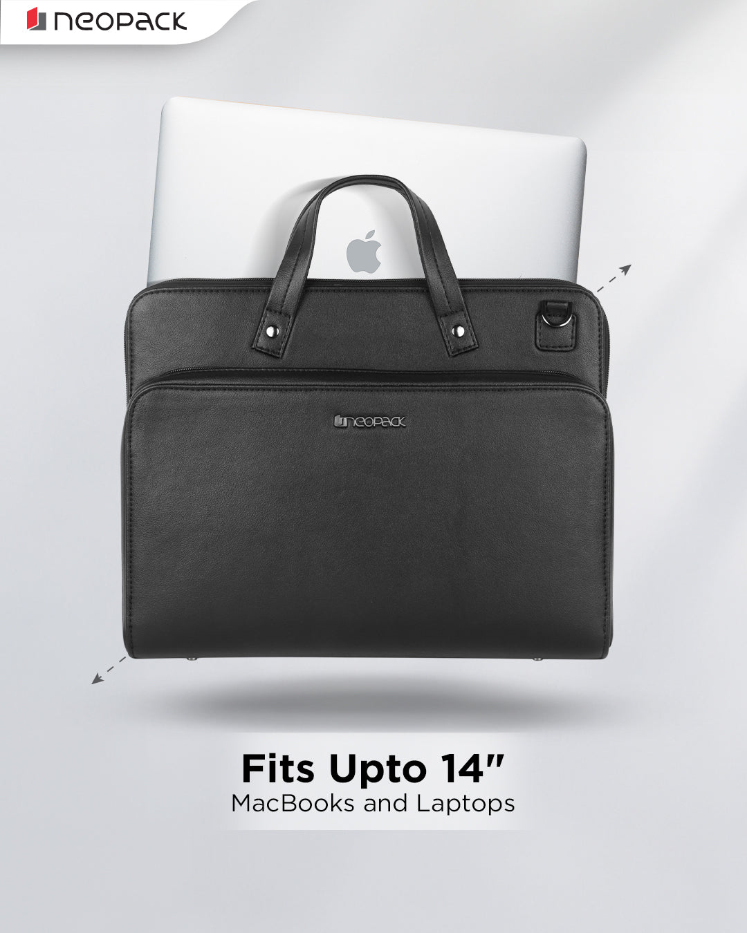 Evoque Slim Laptop Bag Fits Up to 14.2 Inch Macbooks & Laptops (Black)