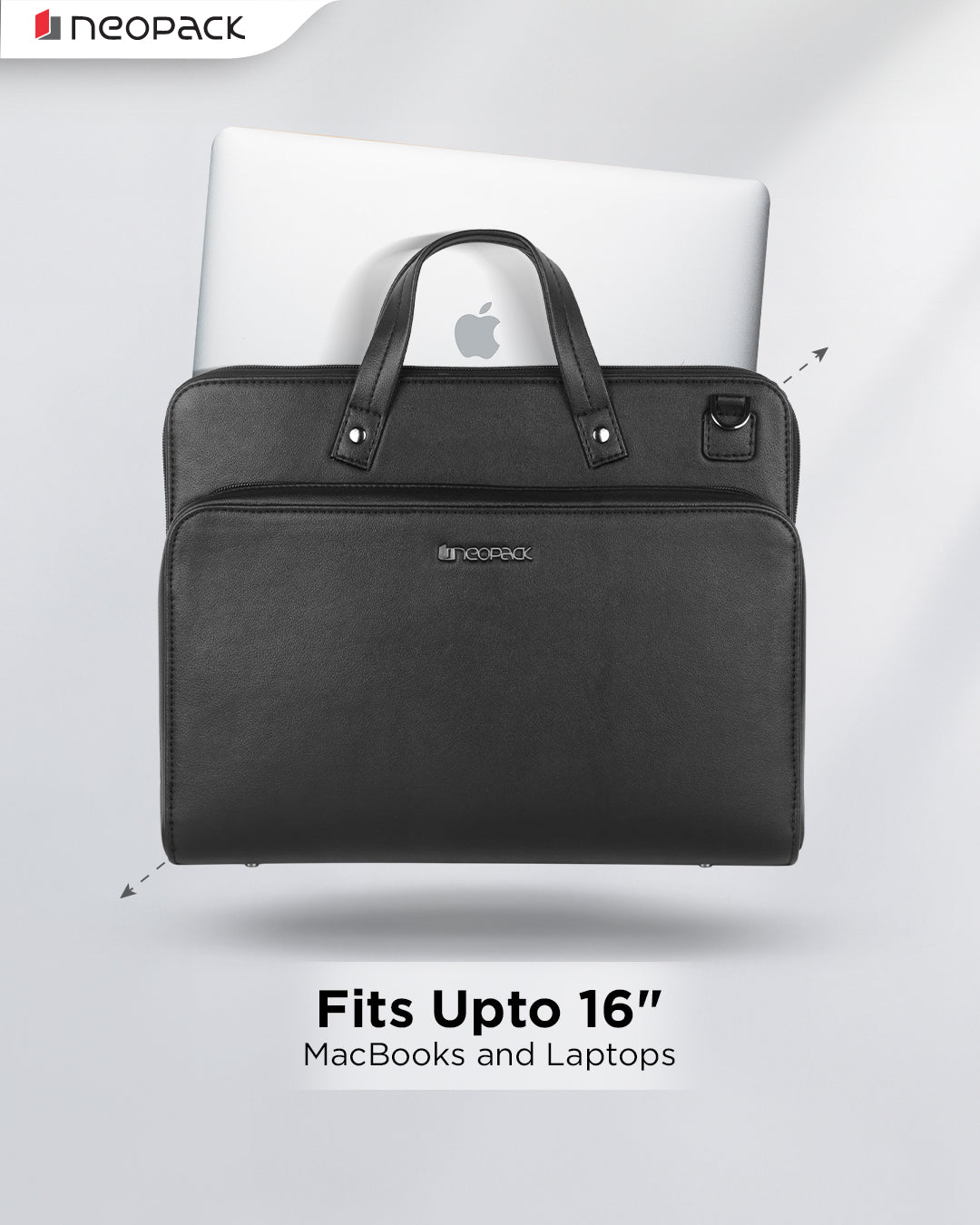 Evoque Slim Laptop Bag Fits Up to 16-Inch Macbooks & Laptops (Black)